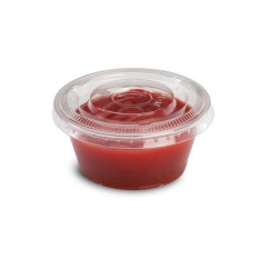 Pots à sauce en plastique  avec couvercle