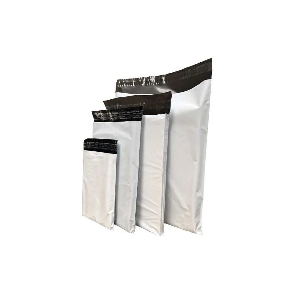 Sachet en plastique opaque blanc scellable sécurisée pour l'expédition des colis