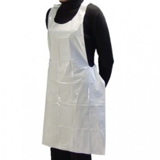 Tablier jetable blanc en Polyéthylène à usage unique