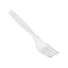Fourchette en plastique transparent