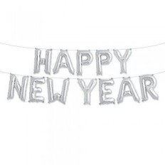 BALLON FOIL HAPPY NEW YEAR SILVER