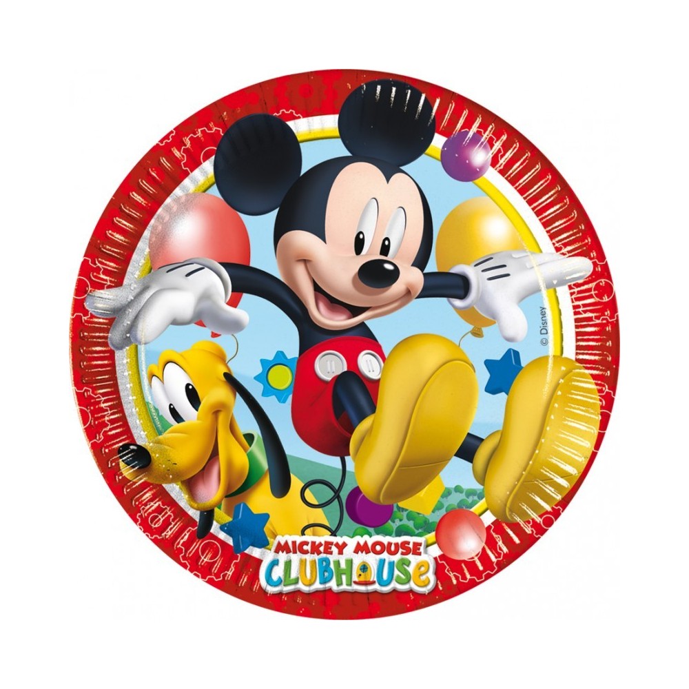 ASSIETTES CARTON 20 CM MICKEY